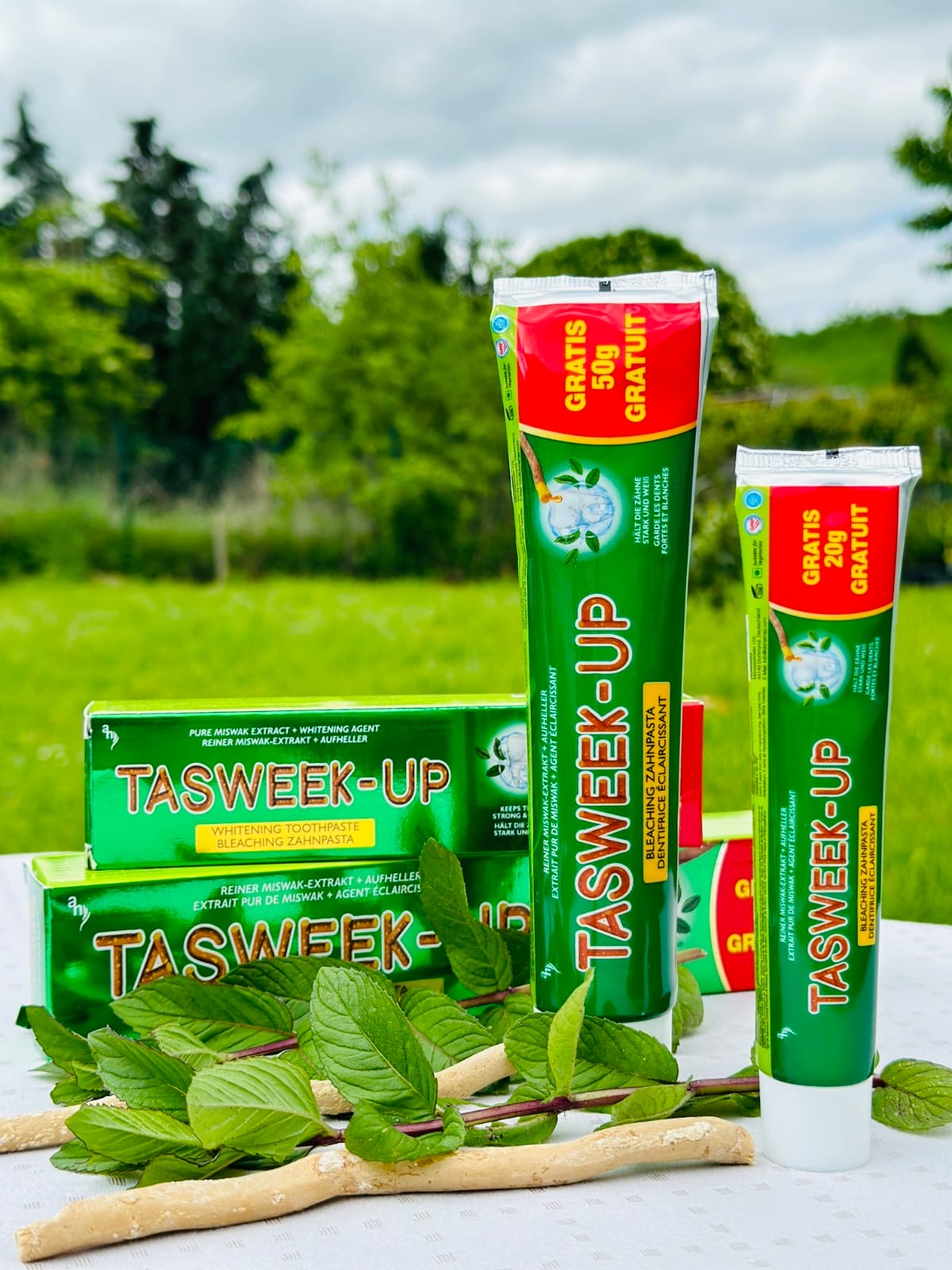 TASWEEK UP – Whitening Zahnpasta - Natürliche Zahnpflege mit purem Miswak-Extrakt