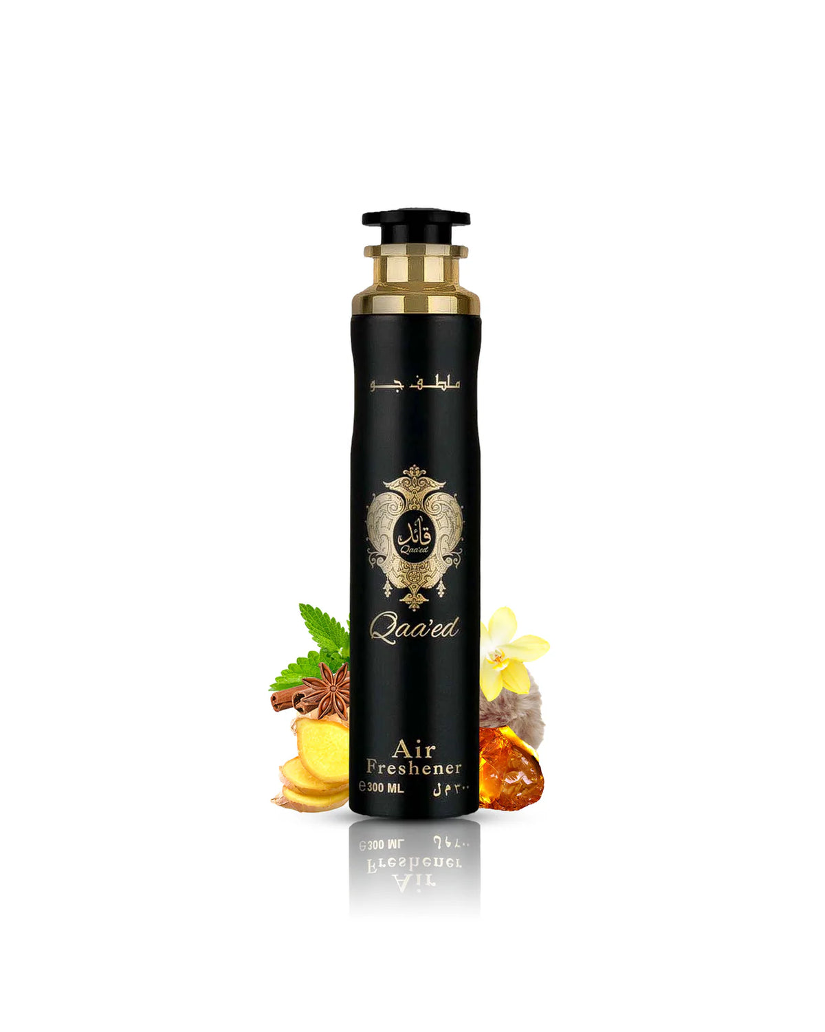 Lattafa Qaaed Air Freshener 300 ml - Luxuriöser Raumspray mit Noten von Ambra, Zimt und Vanille