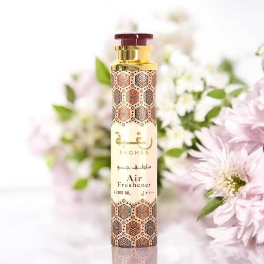 Lattafa Raghba Oud Raumspray (300 ml) – Vanille & Sandelholz