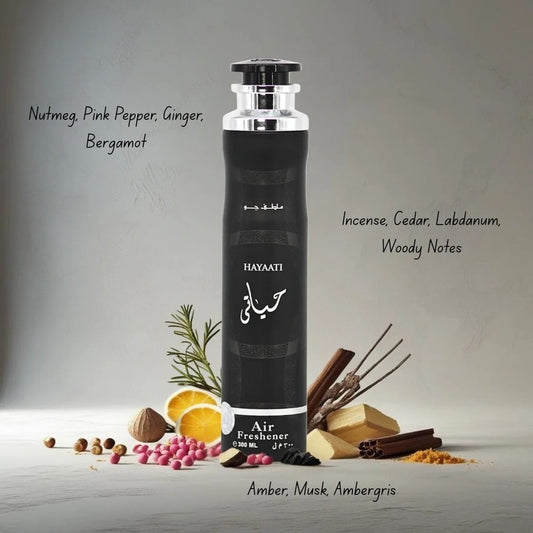 Lattafa Hayaati Raumspray (300 ml) – Amber & Bergamotte