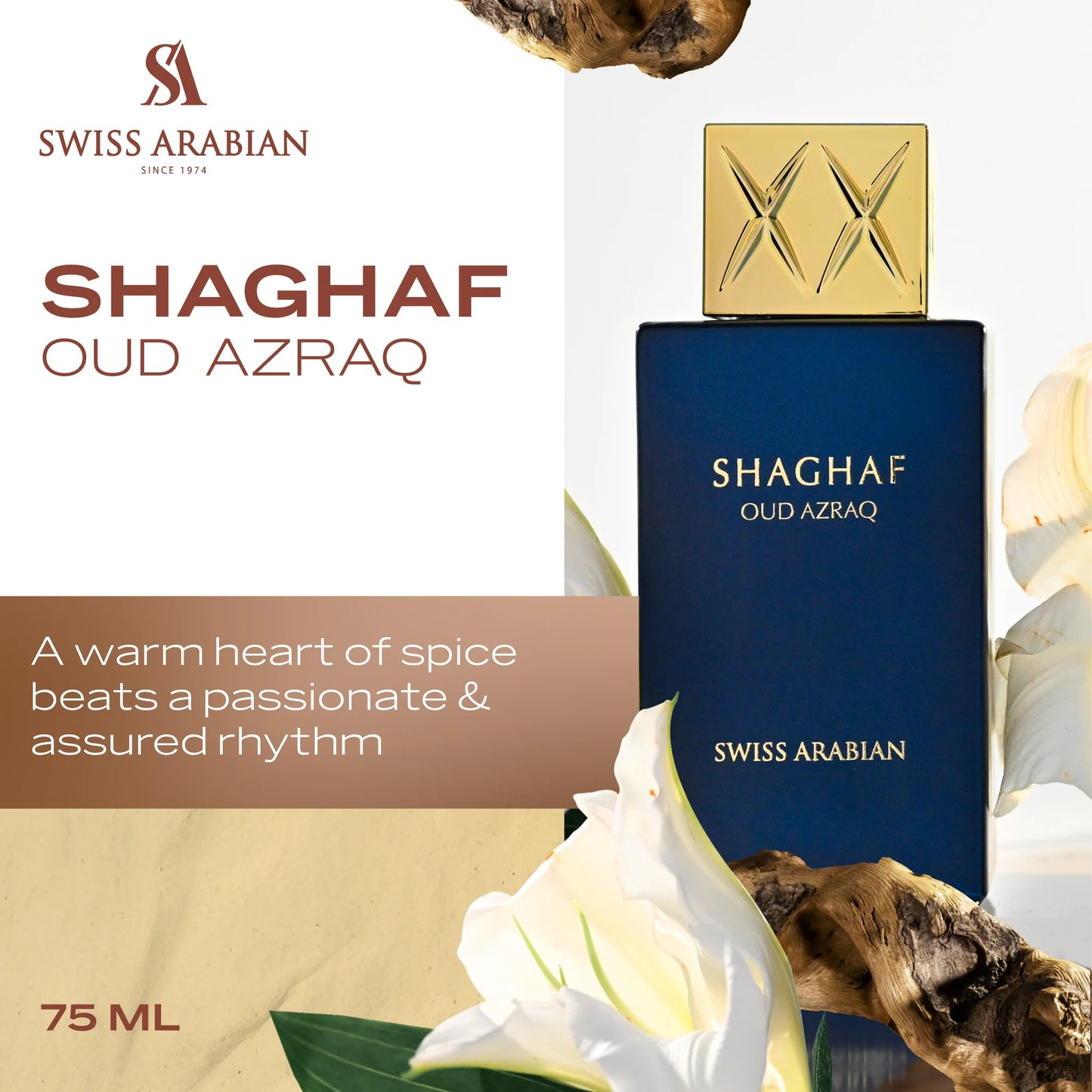 SWISS ARABIAN Shaghaf Oud Azraq - Eau de Parfum 75ml