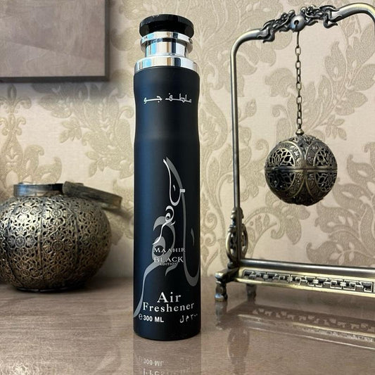 Lattafa Maahir Black Edition Raumspray (300 ml) - Rosa Pfeffer, Safran & Zedernholz