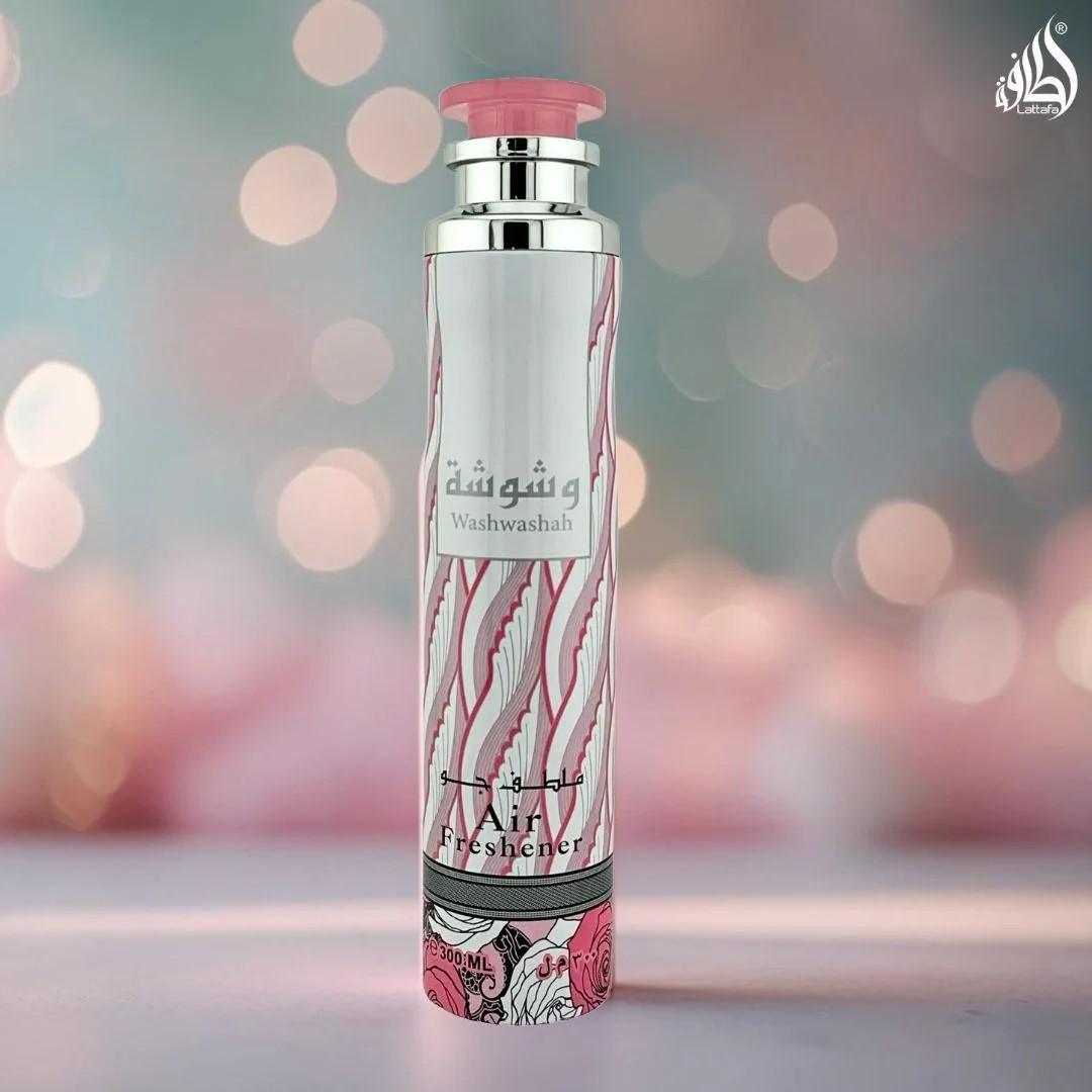 Lattafa Washwashah Air Freshener (300 ml) - Himbeere, Rosa Pfeffer & mehr